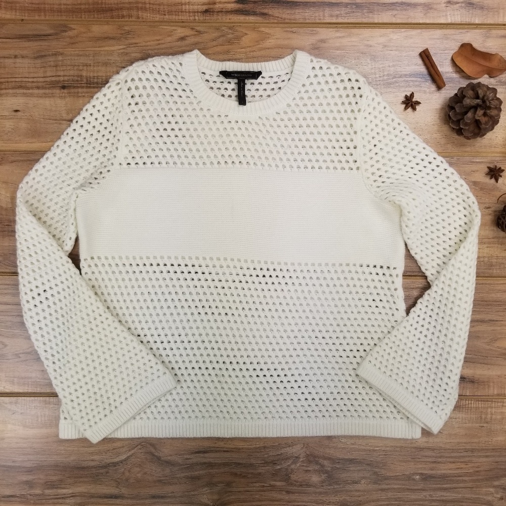 BCBGMAXAZRIA 》Joeli Mesh Pullover Sweater
